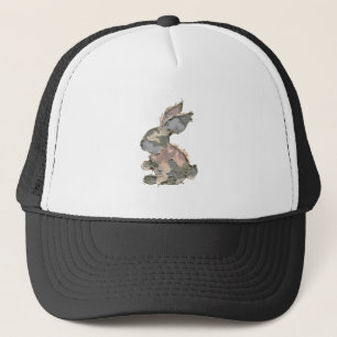 Funny Bunny Crochet Patchwork Camo Rabbit Happy Ea Trucker Hat