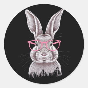 Funny Bunny Cute Family Gifts Easter Classic Round Sticker