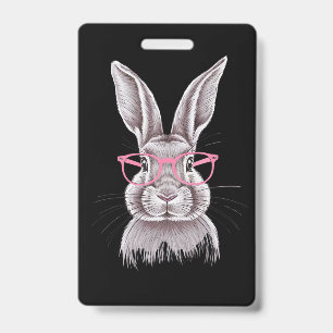 Funny Bunny Cute Family Gifts Easter  ID Badge
