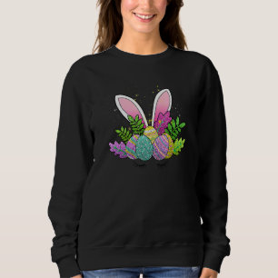 Funny Bunny Ear Flower Headband for Adult Mum Wome Sweatshirt