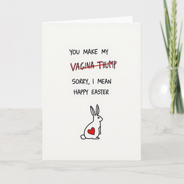 Funny Bunny Easter Card (Front)