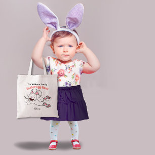 Funny Bunny Easter Egg Hunt Tote Bag