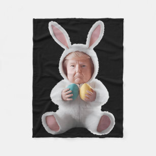 Funny Bunny Easter Trump Meme Happy Easter Day  Fleece Blanket