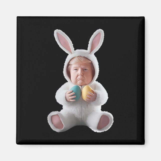 Funny Bunny Easter Trump Meme Happy Easter Day  Magnet (Front)