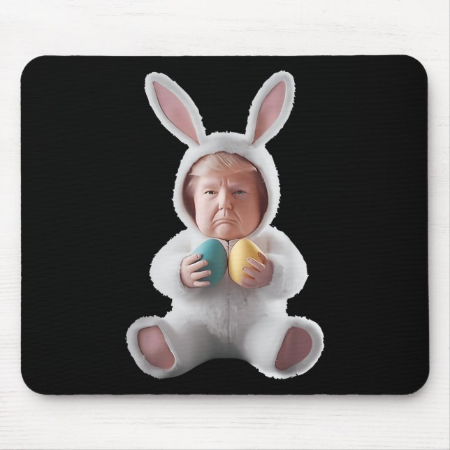 Funny Bunny Easter Trump Meme Happy Easter Day  Mouse Pad (Front)