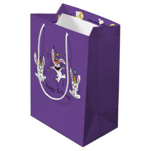 Funny Bunny Happy Birthday Cute Kids Rabbit Medium Gift Bag