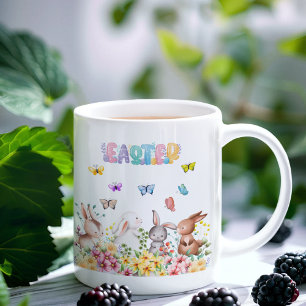 Funny Bunny Happy Easter Day Coffee Mug