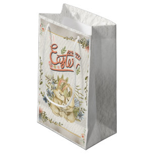 Funny Bunny Happy Easter Day Small Gift Bag