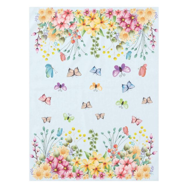 Funny Bunny Happy Easter Day  Tablecloth (Front)