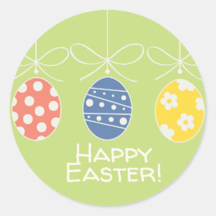FUNNY BUNNY Hapy Easter Eggs Hunt Party Classic Round Sticker