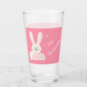 FUNNY BUNNY Hapy Easter Eggs Hunt Party Glass