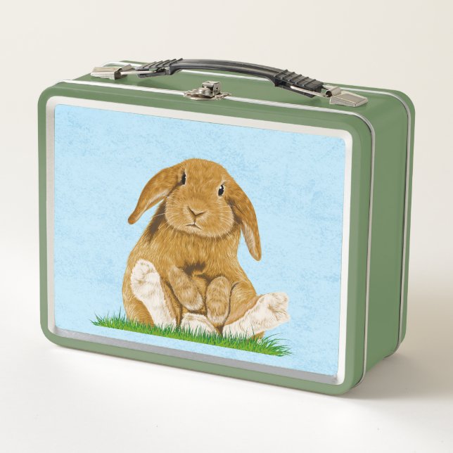 Funny Bunny Metal Lunch Box (Front)