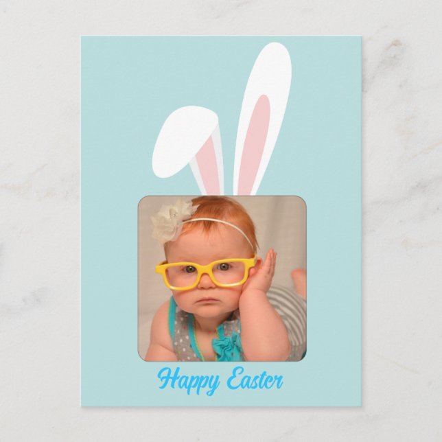 Funny Bunny Personalised Photo Easter Holiday  (Front)