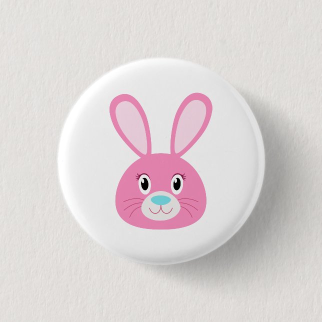 Funny Bunny Pink 3 Cm Round Badge (Front)