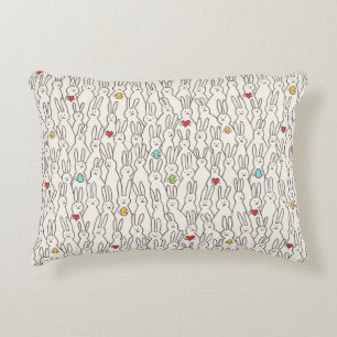 Funny bunny seamless pattern decorative cushion