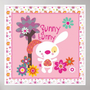 funny bunny wall art