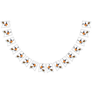 Funny Bunting Flags Halloween Witch Pumpkin Flying