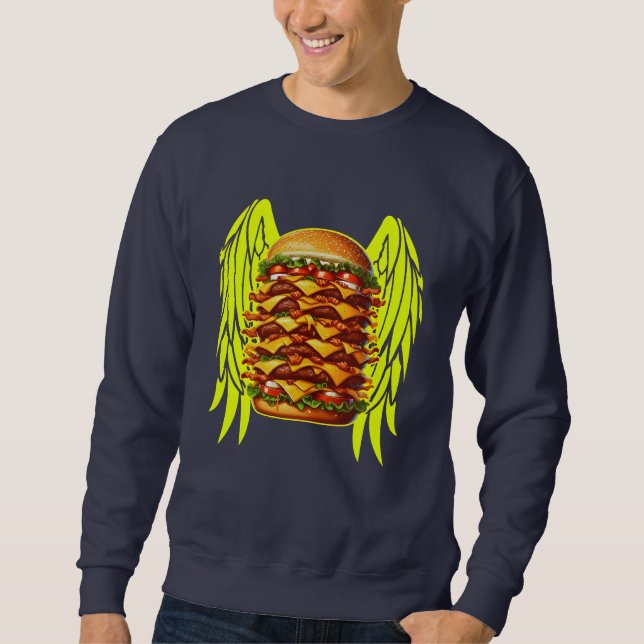 funny burgers design for lovers sweatshirt (Front)