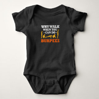 Funny Burpee Excercise Fitness Burpees Workout Baby Bodysuit