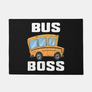 Funny Bus Boss School Bus Driver Doormat