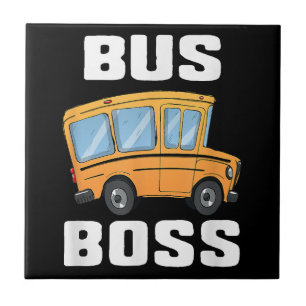 Funny Bus Boss School Bus Driver Tile