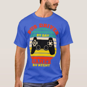 Funny Bus Driver Gaming Vintage video games lovers T-Shirt