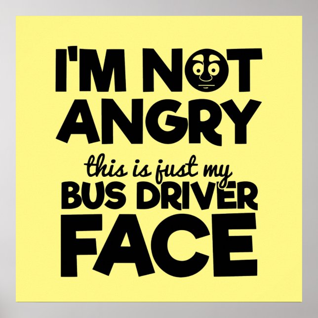 funny bus driver word art Poster (Front)