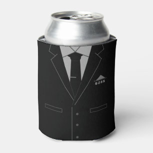 Funny Business Black Suit Boss Can Cooler