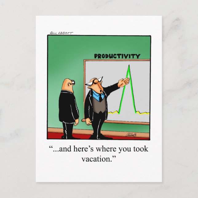 Funny Business Humour Postcard (Front)