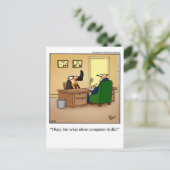 Funny Business Humour Postcard (Standing Front)