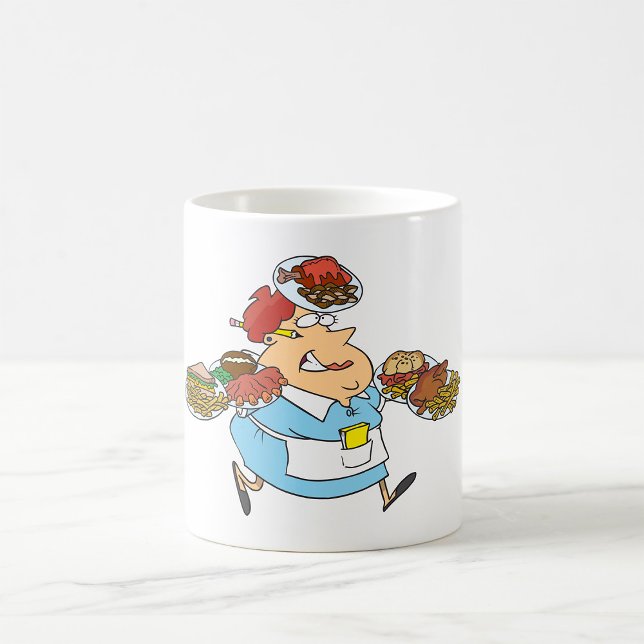 Funny Busy Waitress Overworked Server Coffee Mug (Creator Uploaded)