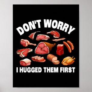 Funny Butcher For Men Women Animal Slaughter Meat Poster