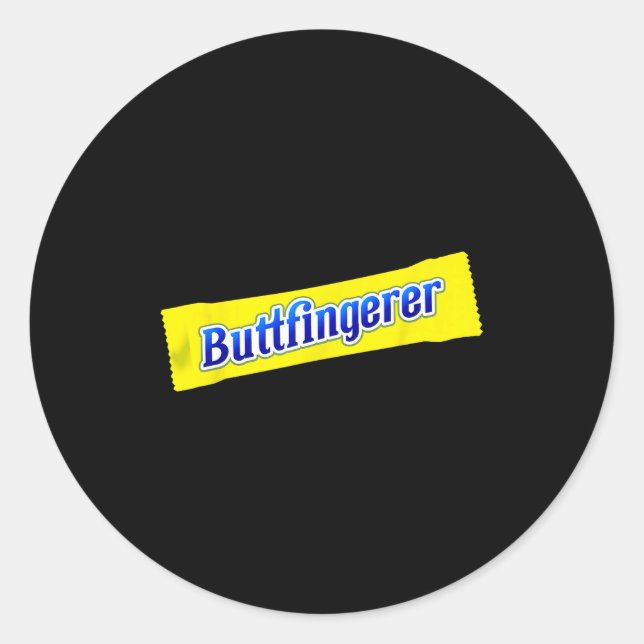 Funny Buttfingerer Inappropriate Offensive Adult D Classic Round Sticker (Front)