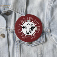 Funny Buy Local Dairy Farm Butter Lovers Cow Head
