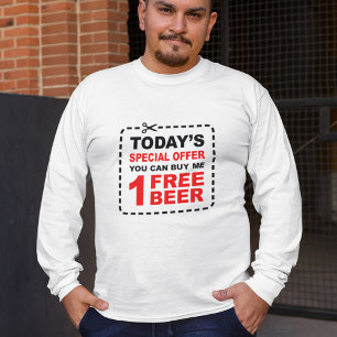 Funny Buy Me A Beer Drinking Humour T-Shirt