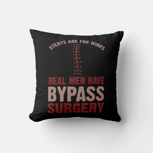 Funny Bypass Open Heart Surgery Recovery Gift Cushion (Front)