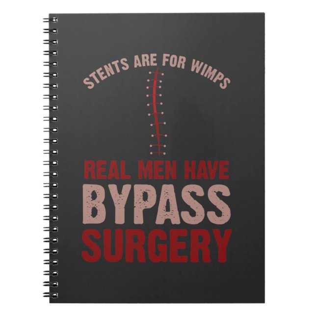 Funny Bypass Open Heart Surgery Recovery Gift Notebook (Front)