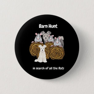 Funny Byrn Hunt - In Search Of Rats With A Pumi Do 6 Cm Round Badge