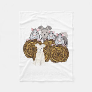 Funny Byrn Hunt - In Search Of Rats With A Pumi Do Fleece Blanket