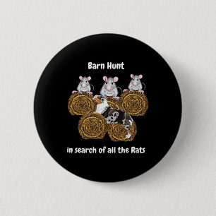 Funny Byrn Hunt - In Search Of Rats With Blue Merl 6 Cm Round Badge