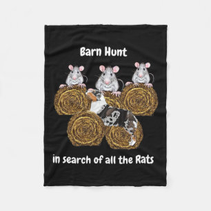 Funny Byrn Hunt - In Search Of Rats With Blue Merl Fleece Blanket