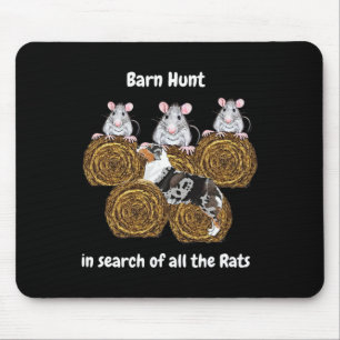 Funny Byrn Hunt - In Search Of Rats With Blue Merl Mouse Pad