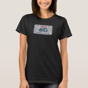 Funny Ca State Vanity License Plate Aries T-Shirt