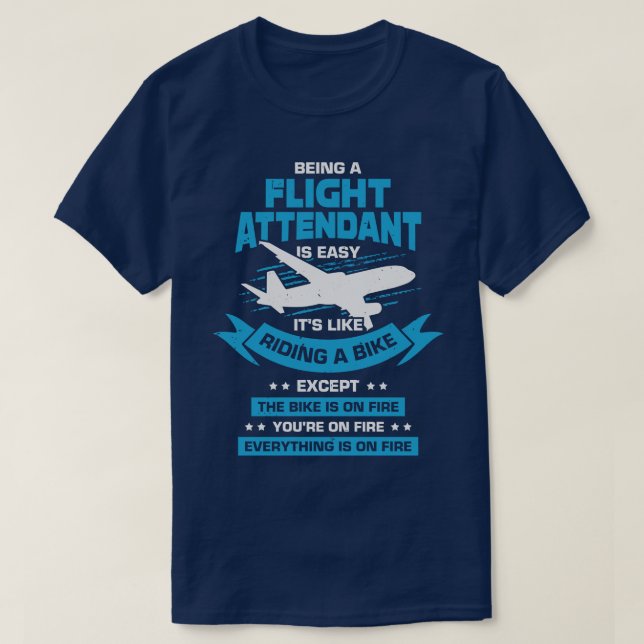 Funny Cabin Flight Attendant Steward Gift  T-Shirt (Design Front)