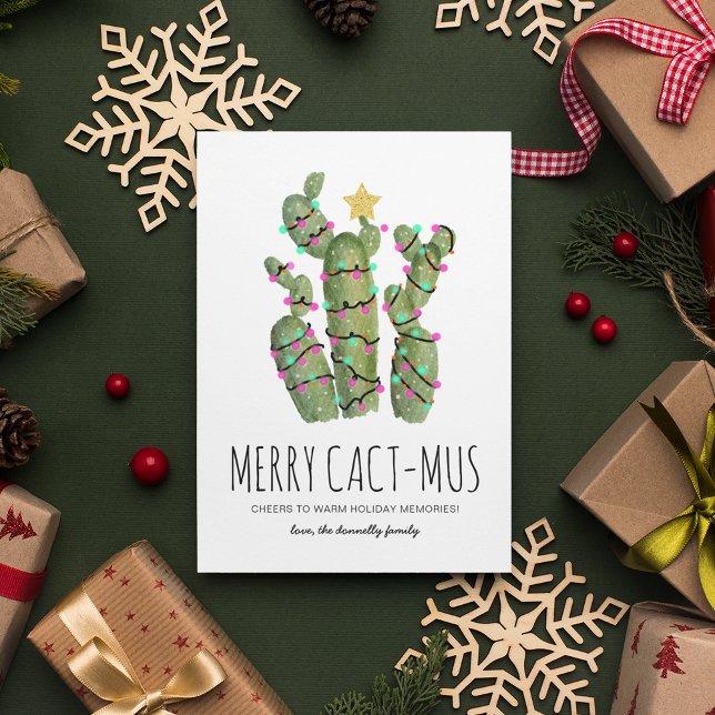 Funny Cactus Christmas Holiday Card (Creator Uploaded)
