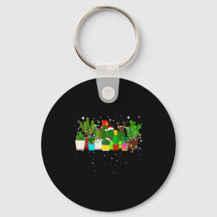 Funny Cactus Christmas Tree Key Ring