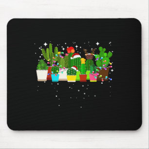 Funny Cactus Christmas Tree  Mouse Pad