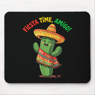 Funny Cactus Cinco De Mayo Boys Kids Men Mexican Mouse Pad