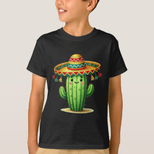 Funny Cactus Cinco De Mayo Boys Toddler Kids Mexic T-Shirt