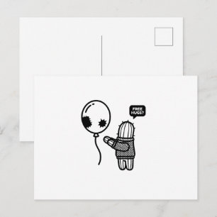Funny Cactus Free Hugs Sarcastic Postcard